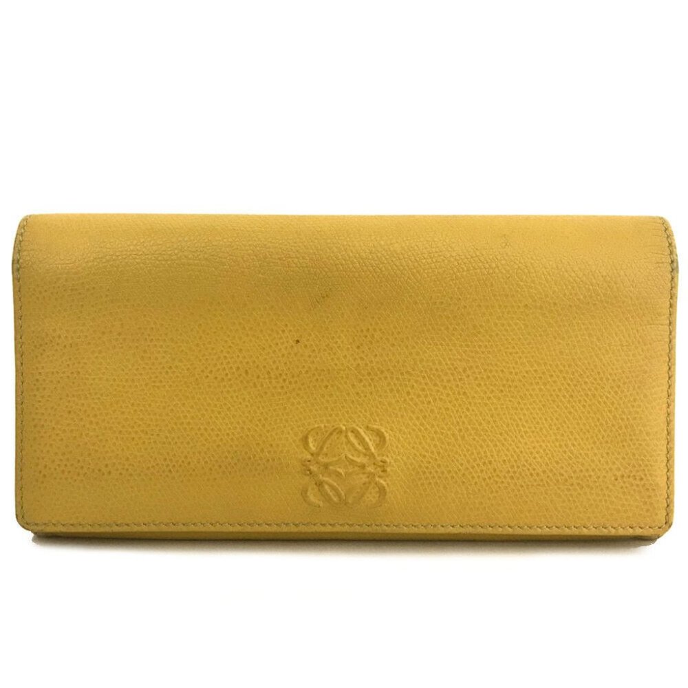LOEWE Anagram Mark Leather Long Wallet